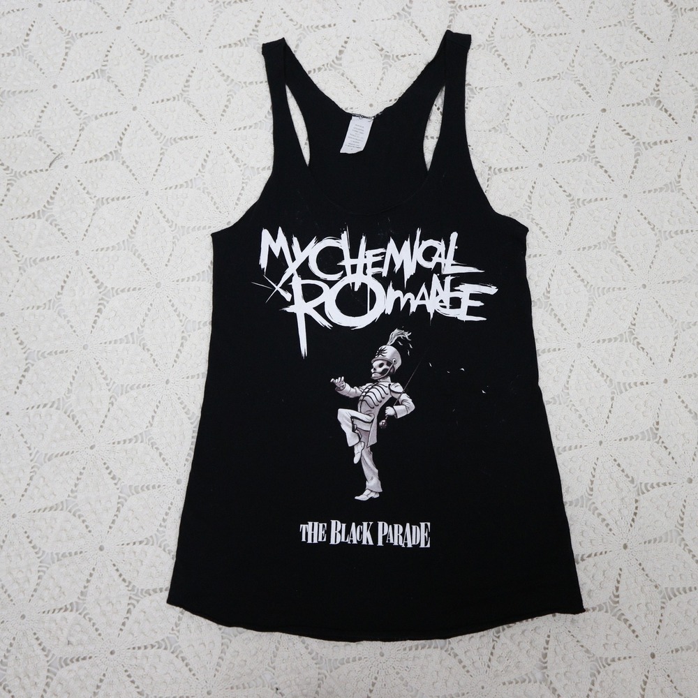 Vintage My Chemical Romance Tank Top Black Parade Emo Band Tee S